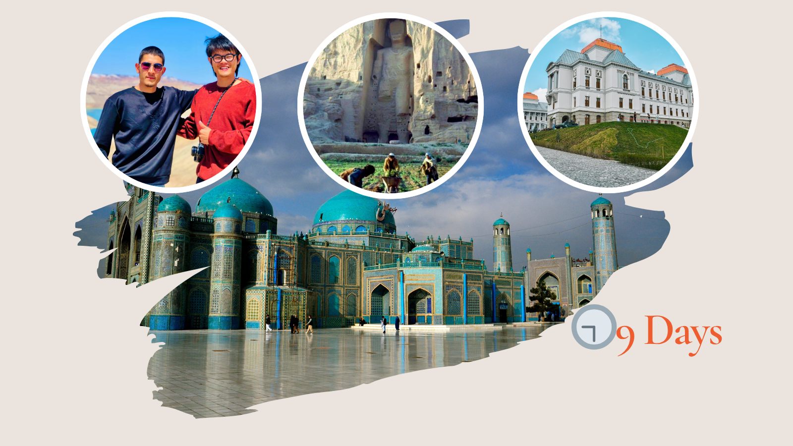 This is a 9 day tour to KABUL- BAMYAN- BAND E AMIR LAKES -MAZAR-I-SHARIF which starts and ends at the Kabul airport